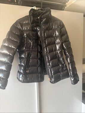 Moncler Black Gloss Quilted Puffer Jacket